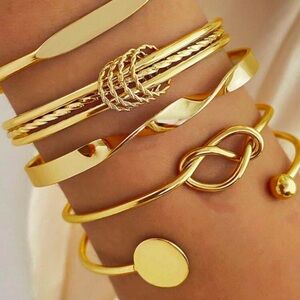 Elegant Gold Bangle Set